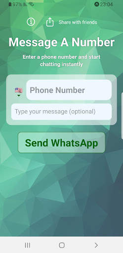 Message A Number -for WhatsApp screenshot 1