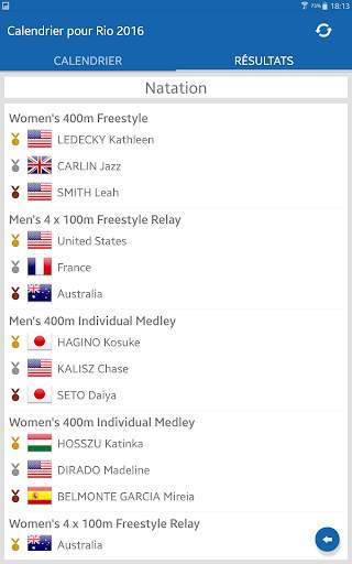 Calendrier pour Rio 2016 screenshot 12