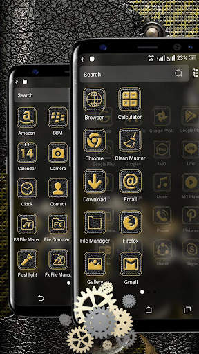 Leather Gears Launcher Theme screenshot 2