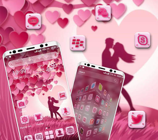 Heart Valentine Launcher Theme screenshot 2