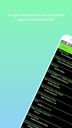 Games List for Geforce Now 1 تصوير الشاشة