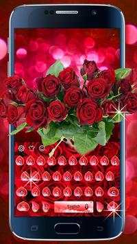 Red Rose Flower Keyboard Theme screenshot 1