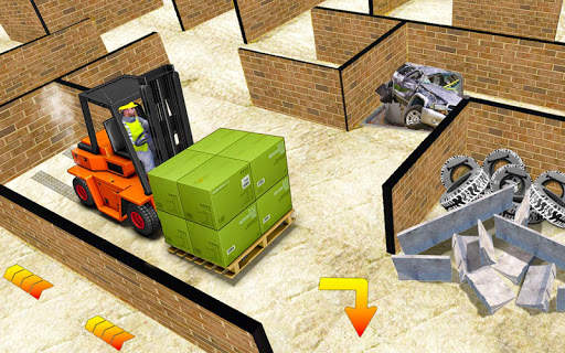 Forklift Adventure Maze Run 2019: 3D Maze Games screenshot 1