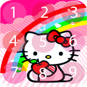 Hello pink kitty princess unicorn rainbow locker icon