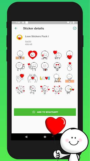 3D Love Stickers For WhatsApp 2020 screenshot 2