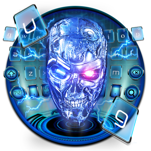 Electric Lightning Skull Keyboard icon