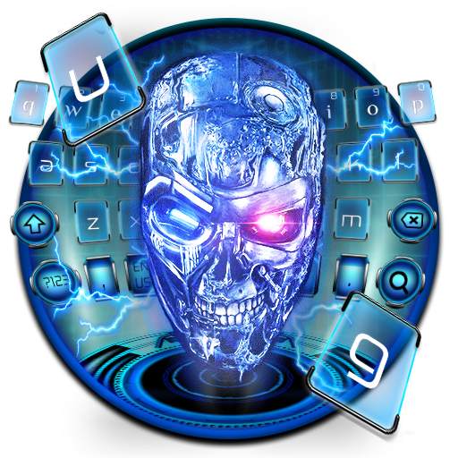 Electric Lightning Skull Keyboard 10001002