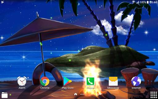 Tropical Beach at Night Live Wallpaper screenshot 5