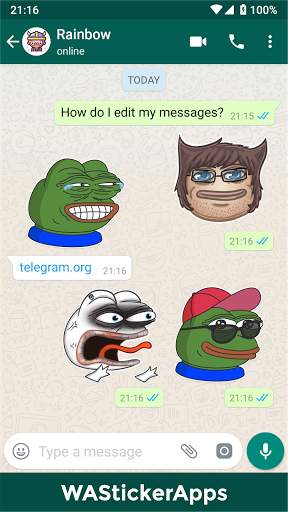 😂 Funny Pepe the Frog Stickers 🔥 WAStickerApp screenshot 1