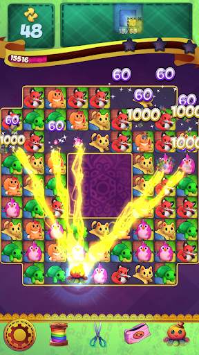 Fluffy PJ Trolls Friends: Match 3 Puzzle Game screenshot 1