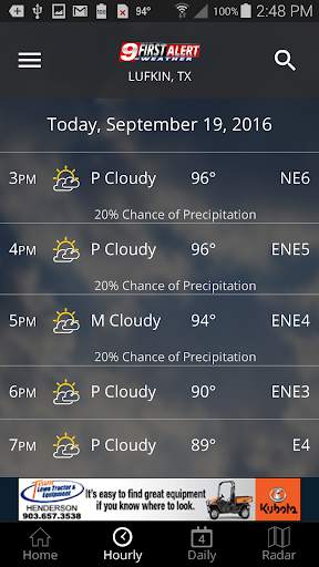 KTRE 9 First Alert Weather screenshot 2