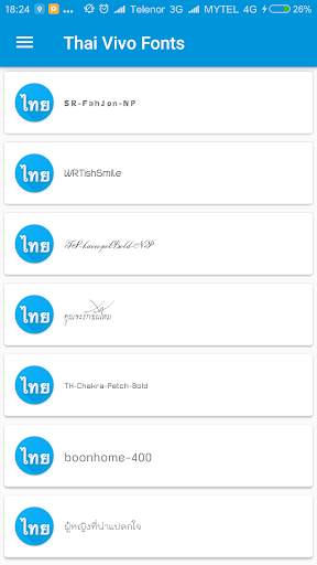 Thai Font Style For Vivo screenshot 1