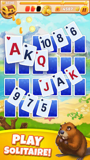 Solitaire Tribes：Tripeaks game screenshot 1