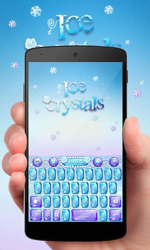 Ice Crystals GO Keyboard Theme स्क्रीनशॉट 1