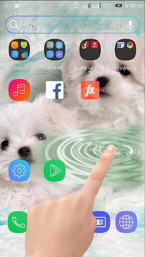 Cute Puppy Water Ripple LWP 2 تصوير الشاشة