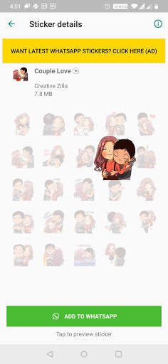 Animated Love Stickers for WhatsApp - WAStickerApp screenshot 6