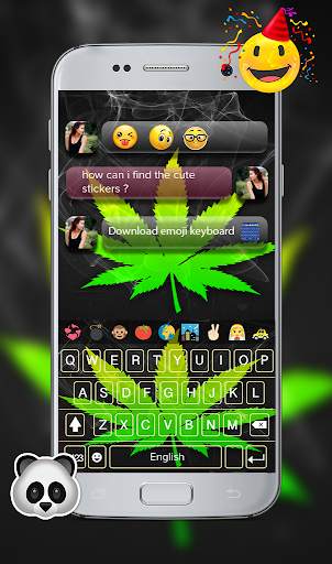 Weed Emoji Keyboard - weed Emoji keyboard theme screenshot 2