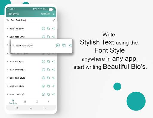 Stylish Text - Font Keyboard स्क्रीनशॉट 1