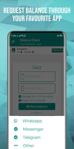 Balance Share - Easily Share Balance in Pakistan screenshot 3