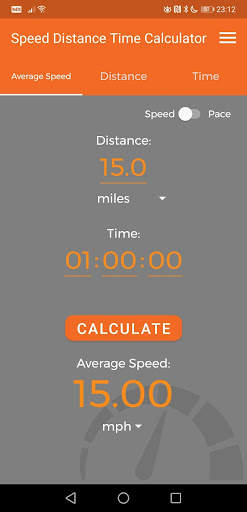 Speed Distance Time Calculator screenshot 1