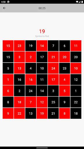 Schulte table: brain training screenshot 11