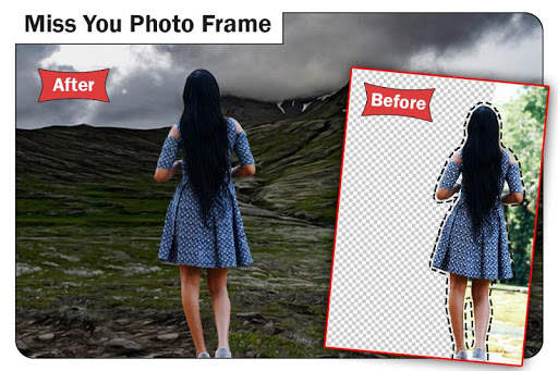 Miss You Photo Frame : Cut Paste Editor screenshot 1