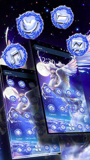 Dreamy Rainbow Unicorn 2D Theme screenshot 1