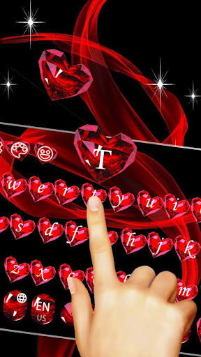 Red Diamond Heart Keyboard screenshot 8