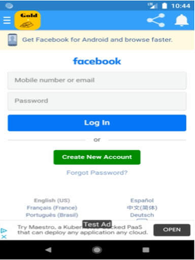Gold For Facebook and Twitter screenshot 2