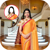 Women Fancy Saree Photo Suit Editor icon