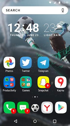 Football theme for Yandex Launcher screenshot 1