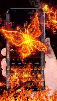 Burning Fire Butterfly Keyboard Theme screenshot 2