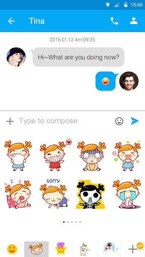 (FREE) GO SMS NINA STICKER screenshot 3