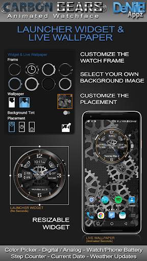 Carbon Gears HD Watch Face screenshot 2