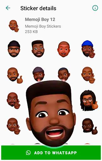 Memoji Boy Apple Stickers for WhatsApp screenshot 6