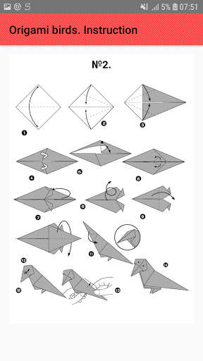 Origami birds. Schemes, instructions स्क्रीनशॉट 3