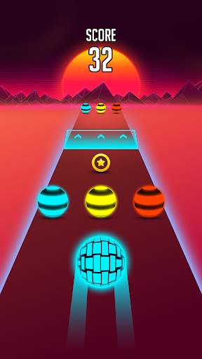 Neon Color Ball Road Run screenshot 3