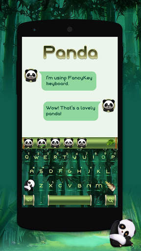 Lovely Panda  Keyboard Theme स्क्रीनशॉट 3