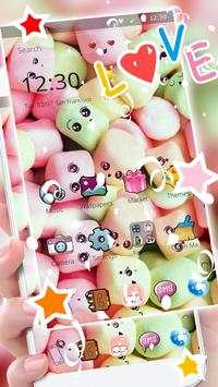 Cute Marshmallow Cartoon Theme for android free screenshot 4