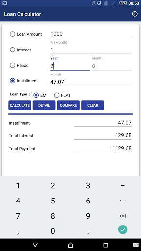 Loan Calculator screenshot 1