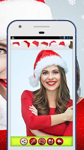 Christmas Santa Cap & Hat Photo Editor screenshot 3