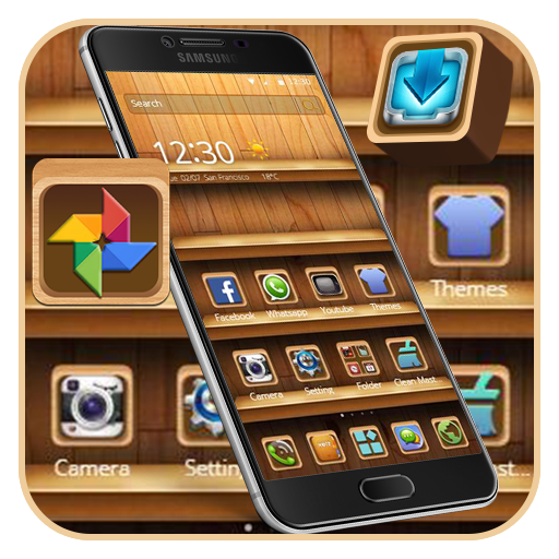 Wood launcher theme icon