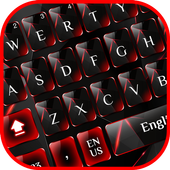 Kırmızı Siyah Cam Klavye icon