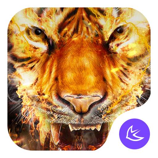 Flame Cool Tiger- APUS Launcher Free Theme 1063.0.1001