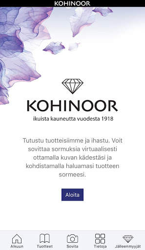 Kohinoor -timanttisormukset screenshot 1