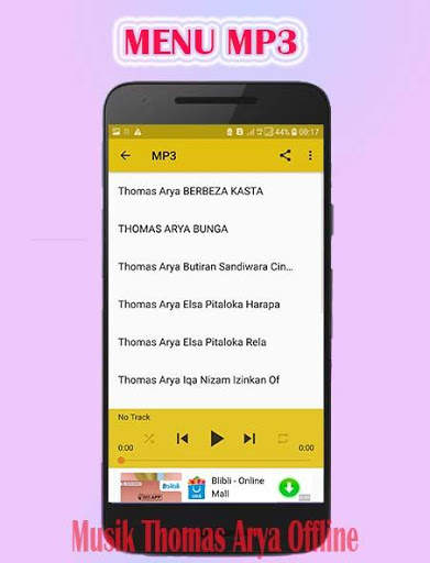 Musik Offline Gratis Thomas Arya Terbaru screenshot 3