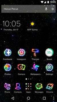 Color Phone Theme - Neon Night Star 1 تصوير الشاشة
