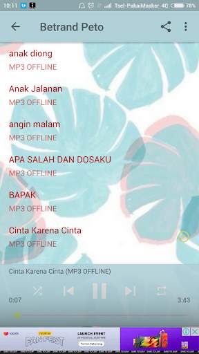 Lagu Betrand Peto Offline screenshot 2