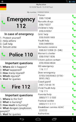 Mobile emergency call screenshot 6