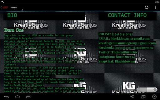 Kreativ Genius Music Group screenshot 3